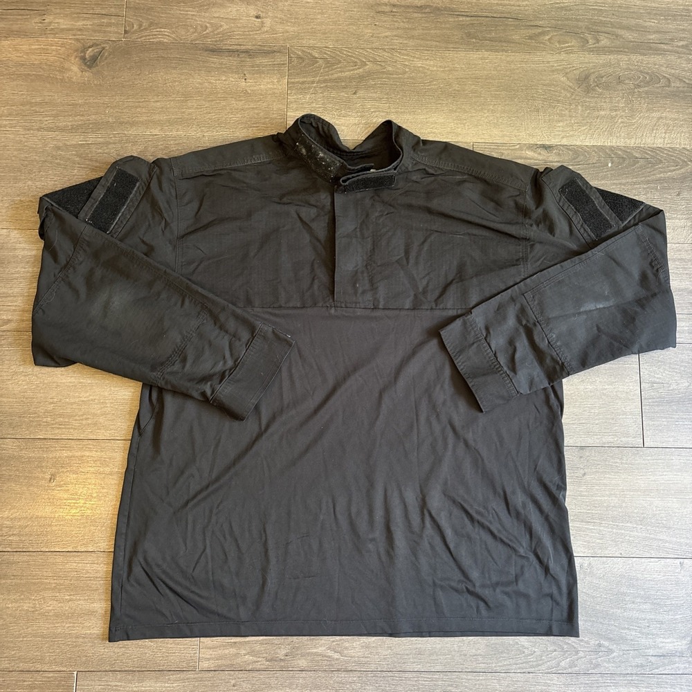 5.11 Tactical Pullover Quarter‎ Zip Black Mens 2XL Lightweight Long Sleeve